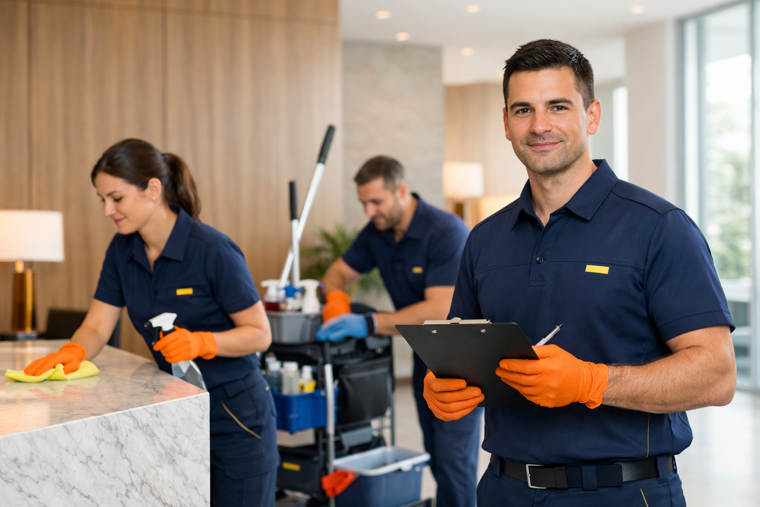 Reinigung im Einsatz